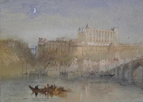 DQCJIYIGL Berühmte Gemälde HD Leinwanddruck Graffti Kunst Poster Die Brücke und das Schloss von Amboise von Mallord William Turner Kunst Porträt für Schlafzimmer Home Decor 60x90cm von DQCJIYIGL