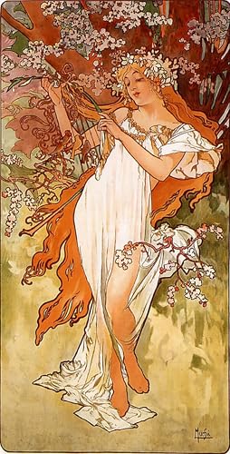 DQCJIYIGL Berühmte Gemälde HD Leinwanddruck Graffti Kunst Poster Geschichte Spaniens von Alphonse Mucha Kunst Porträt für Schlafzimmer Home Decor 60x90cm von DQCJIYIGL
