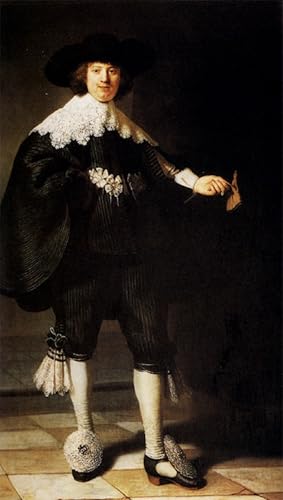 DQCJIYIGL Berühmte Gemälde HD Leinwanddruck Graffti Kunst Poster Porträt von Maerten Soolmans Rembrandt Kunst Porträt für Schlafzimmer Home Decor 60x90cm von DQCJIYIGL