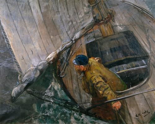 DQCJIYIGL Berühmte Gemälde HD Leinwanddruck Graffti Kunst Poster Segeln mit Riffsegeln von Christian Krohg Kunst Porträt für Schlafzimmer Home Decor 60x90cm DQCJIYIGL Berühmte Gemälde HD Leinwanddruck Graffti Kunst Poster Segeln mit Riffsegeln von Christian Krohg Kunst Porträt für Schlafzimmer Home Decor 60x90cm von DQCJIYIGL