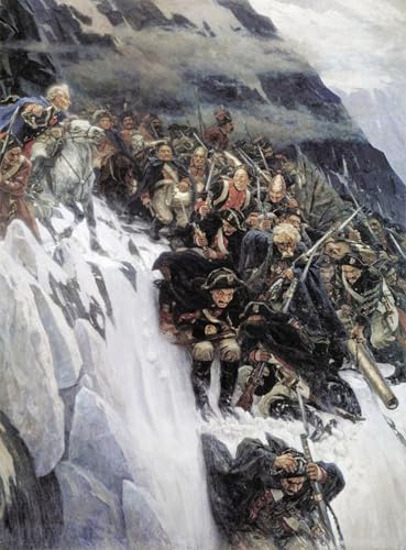 DQCJIYIGL Berühmte Gemälde HD Leinwanddruck Graffti Kunst Poster Suworows Überquerung der Alpen“ von Vasilij Ivanovic Surikov Kunst Porträt für Schlafzimmer Home Decor 60x90cm von DQCJIYIGL