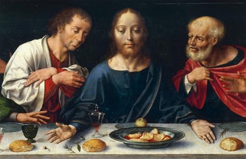 DQCJIYIGL Berühmte Gemälde HD Leinwanddruck Graffti Kunst Poster das letzte Abendmahl Christus zwischen Johannes und Petrus von Joos Van Cleve Kunst Porträt für Schlafzimmer Home Decor 60x90cm DQCJIYIGL Berühmte Gemälde HD Leinwanddruck Graffti Kunst Poster das letzte Abendmahl Christus zwischen Johannes und Petrus von Joos Van Cleve Kunst Porträt für Schlafzimmer Home Decor 60x90cm von DQCJIYIGL