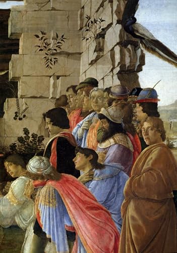 DQCJIYIGL Berühmte Gemälde HD Leinwanddruck Graffti Kunst Poster die Anbetung der Könige Detail von Lorenzo Demedici von Sandro Botticelli Kunst Porträt für Schlafzimmer Home Decor 60x90cm von DQCJIYIGL