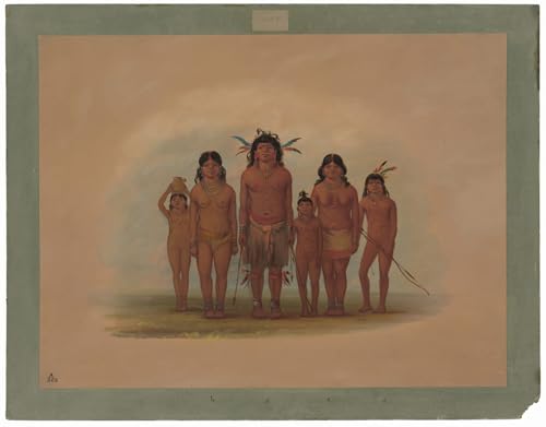 DQCJIYIGL Berühmte Gemälde HD Leinwanddruck Graffti Kunst Poster eine Connibo-Indianerfamilie von George Catlin Kunst Porträt für Schlafzimmer Home Decor 60x90cm von DQCJIYIGL