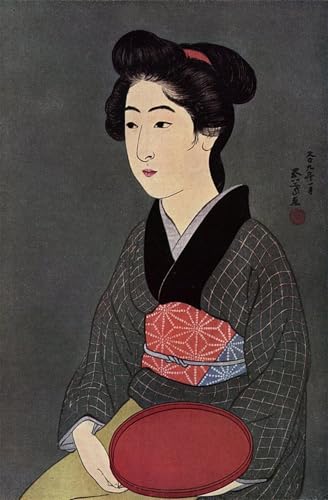 DQCJIYIGL Berühmte Gemälde HD Leinwanddruck Graffti Kunst Poster eine japanische Kellnerin mit einem Tablett von Goyo Hashiguchi Kunst Porträt für Schlafzimmer Home Decor 60x90cm DQCJIYIGL Berühmte Gemälde HD Leinwanddruck Graffti Kunst Poster eine japanische Kellnerin mit einem Tablett von Goyo Hashiguchi Kunst Porträt für Schlafzimmer Home Decor 60x90cm von DQCJIYIGL