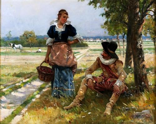 DQCJIYIGL Berühmte Gemälde Leinwand Plakat Abstrakter Druck Flirt von adrien moreau Tier Poster für Heimtextilien 60x90cm von DQCJIYIGL