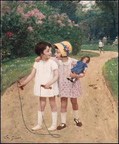DQCJIYIGL Berühmte Gemälde Leinwand Plakat Abstrakter Druck Freundschaft von gabriel gilbert Tier Poster für Heimtextilien 60x90cm von DQCJIYIGL