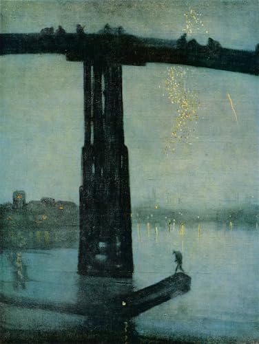 DQCJIYIGL Berühmte Gemälde Leinwand Plakat Abstrakter Druck Nocturneand gold old battersea bridge von abbott mcneill whistler Tier Poster für Heimtextilien 60x90cm von DQCJIYIGL