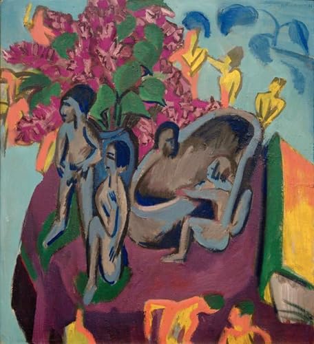 DQCJIYIGL Berühmte Gemälde Leinwand Plakat Abstrakter Druck Skulpturen und Blumen von Ernst Ludwig Kirchner Tier Poster für Heimtextilien 60x90cm von DQCJIYIGL