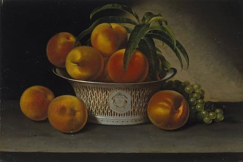 DQCJIYIGL Berühmte Gemälde Leinwand Plakat Abstrakter Druck Stillleben mit Pfirsichen von Raphaelle Peale Tier Poster für Heimtextilien 60x90cm von DQCJIYIGL