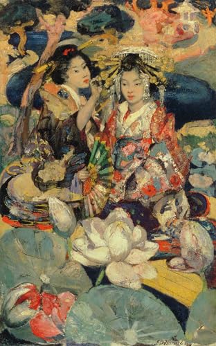 DQCJIYIGL Berühmte Gemälde Leinwand Plakat Abstrakter Druck die Blumen Blume von Edward Atkinson Hornel Tier Poster für Heimtextilien 60x90cm von DQCJIYIGL