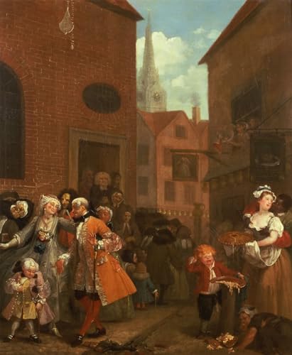 DQCJIYIGL Berühmte Gemälde Leinwand Plakat Abstrakter Druck die Vier Tageszeiten Mittag von William Hogarth Tier Poster für Heimtextilien 60x90cm von DQCJIYIGL
