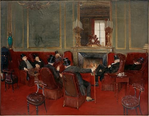 DQCJIYIGL Berühmte Gemälde Leinwanddruck Kunst Wandmalereien Kunstwerk Im club von jean beraud Poster Bilder für Wohnzimmerdekoration 60x90cm von DQCJIYIGL