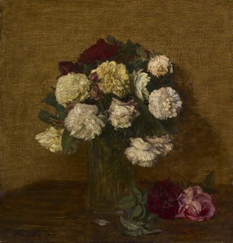 DQCJIYIGL Berühmte Gemälde Leinwanddruck Kunst Wandmalereien Kunstwerk Rosen in einer Vase von Henri Fantin Latour Poster Bilder für Wohnzimmerdekoration 60x90cm DQCJIYIGL Berühmte Gemälde Leinwanddruck Kunst Wandmalereien Kunstwerk Rosen in einer Vase von Henri Fantin Latour Poster Bilder für Wohnzimmerdekoration 60x90cm von DQCJIYIGL