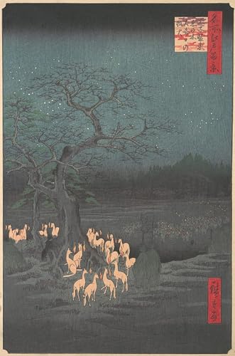 DQCJIYIGL Berühmte Gemälde Leinwanddruck Kunst Wandmalereien Kunstwerk Shozokuenoki-Baum an Silvester von Ando Hiroshige Poster Bilder für Wohnzimmerdekoration 60x90cm von DQCJIYIGL