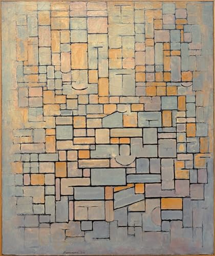 DQCJIYIGL Berühmte Gemälde Leinwanddruck Kunst Wandmalereien Kunstwerk Tableau nr. Komposition nr. Komposition von piet mondrian Poster Bilder für Wohnzimmerdekoration 60x90cm von DQCJIYIGL