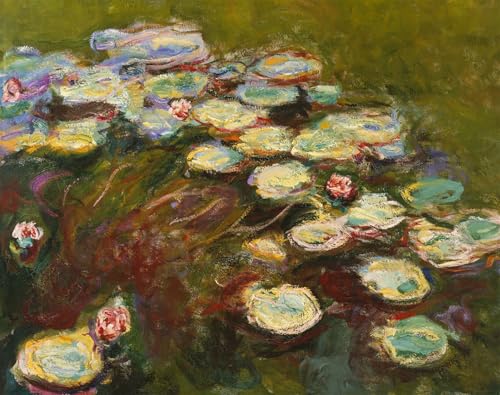 DQCJIYIGL Berühmter Kunstdruck Kunstwerk Gemälde Wasserlilien Detail von Öl auf Leinwand von Claude Monet Leinwand Wandkunst für Heimdekoration 60 x 90 cm von DQCJIYIGL