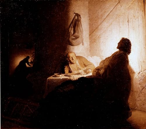DQCJIYIGL Leinwanddruck Kunst Das Emmaus-Abendessen Christus erscheint den Pilgern, die an einem Tisch in einem Gasthaus in Emmaus sitzen. von Rembrandt Van Rijn für Wohnzimmerdekoration 60x90cm DQCJIYIGL Leinwanddruck Kunst Das Emmaus-Abendessen Christus erscheint den Pilgern, die an einem Tisch in einem Gasthaus in Emmaus sitzen. von Rembrandt Van Rijn für Wohnzimmerdekoration 60x90cm von DQCJIYIGL