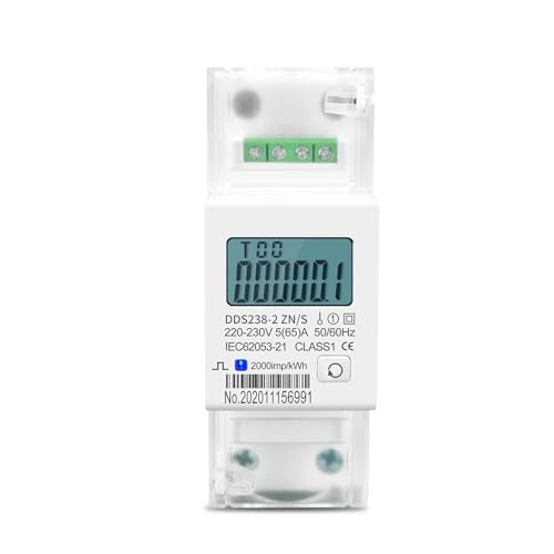 5(65) A 220V 230V 50HZ 60Hz voltage current DDS238-2 ZN/S single phase Din rail KWH Watt hour meter with RS485 von DQFOCPHHAA