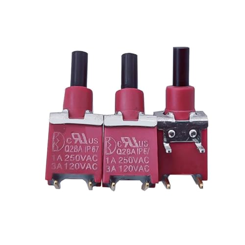 5pcs 8A series IP67 sealed sub-miniature pushbutton switches 4pin OFF-(MOM)2-Way SPDT Horizontal Bend switch von DQFOCPHHAA