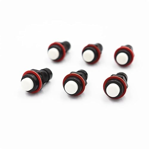 6pcs DS-211 white Push Button Switch 10mm Self Locking Round Button Switch DS211 von DQFOCPHHAA