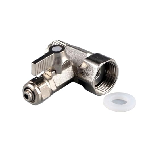 DQFOCPHHAA 1/2" Female/Male Thread 3/8“Tube Zinc Alloy Ball Valve RO Water Purifier Adapter Garden Water Tap Connector Hardware Accessories von DQFOCPHHAA
