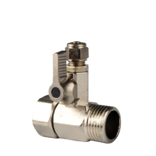 DQFOCPHHAA 1/2 "to 1/4" Zinc Alloy Ball Valve RO Water Purifier Adapter Garden Water Ball Valve Tap Connector Hardware Accessories von DQFOCPHHAA