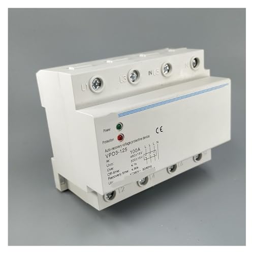 DQFOCPHHAA 100A 380V Three Phase Four Wire Din Rail Automatic Recovery Over Voltage and Under Voltage Protective Protection Relay von DQFOCPHHAA