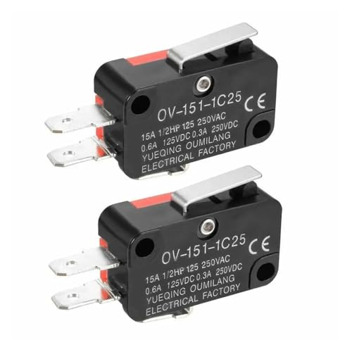 DQFOCPHHAA 10pcs V-151-1C25 SPDT 1 NO 1 NC Short Straight Hinge Lever Arm Limit Switch E-Switch DQFOCPHHAA 10pcs V-151-1C25 SPDT 1 NO 1 NC Short Straight Hinge Lever Arm Limit Switch E-Switch von DQFOCPHHAA
