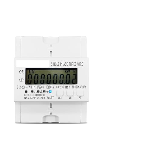 DQFOCPHHAA 2 Phase 110V+110V 60Hz 80A Din Rail Smart Meter Power Consumption Monitor kWh Meter Wattmeter von DQFOCPHHAA