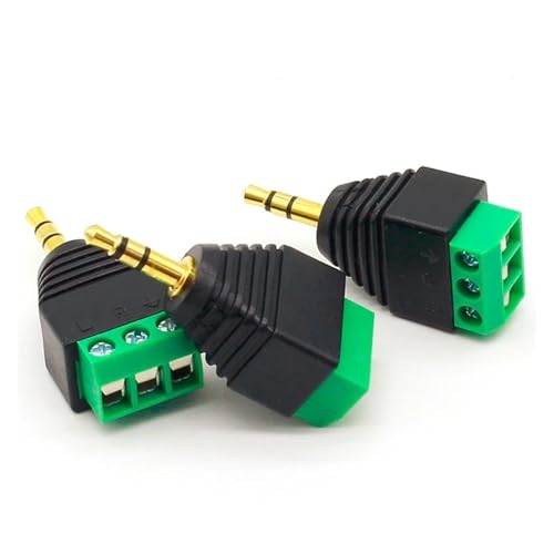 DQFOCPHHAA 3pcs 3.5mm 3ploe 1/8 Inch Stereo Male to AV Screw Video Balun Terminal Jack 3.5 mm Male 3 pin Terminal Block Connector DQFOCPHHAA 3pcs 3.5mm 3ploe 1/8 Inch Stereo Male to AV Screw Video Balun Terminal Jack 3.5 mm Male 3 pin Terminal Block Connector von DQFOCPHHAA
