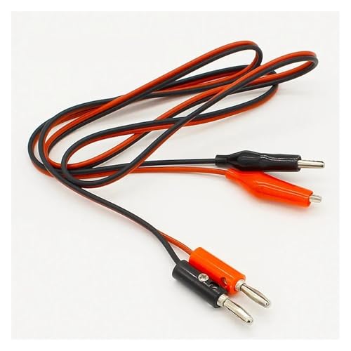 DQFOCPHHAA 4mm Injection Banana to Shrouded Copper Electrical Clamp Alligator Clip Test Cable Leads 1M for Testing Probe DQFOCPHHAA 4mm Injection Banana to Shrouded Copper Electrical Clamp Alligator Clip Test Cable Leads 1M for Testing Probe von DQFOCPHHAA
