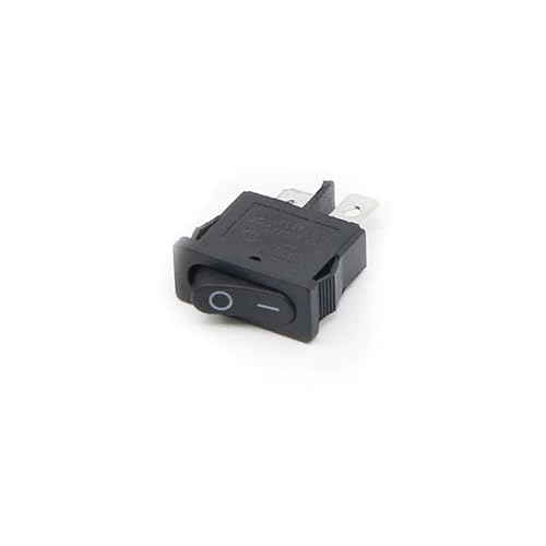 DQFOCPHHAA 5PCS KCD1-110 Thin Flat Rocker Switch ON-Off 2pin Red and Black 9.5 * 21MM Instrument Small Switch 6A/250V 10A/125V AC LIUZIIHAYIN(Nero) von DQFOCPHHAA
