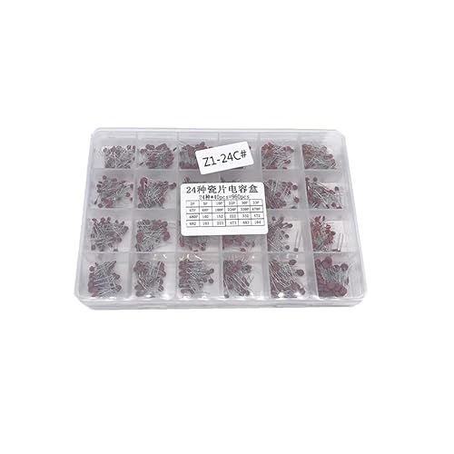 DQFOCPHHAA 960Pcs/lot Ceramic Capacitor Assortment Kit 2PF-0.1UF 50V Ceramic Capacitors Set 24value*40pcs DIY Electronic Capacitors 20% von DQFOCPHHAA
