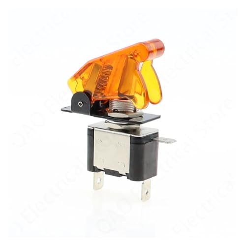 DQFOCPHHAA Auto Car Boat Truck Illuminated Led Toggle Switch with Aircraft Flip Up Cover Guard Yellow 12V20A DQFOCPHHAA Auto Car Boat Truck Illuminated Led Toggle Switch with Aircraft Flip Up Cover Guard Yellow 12V20A von DQFOCPHHAA