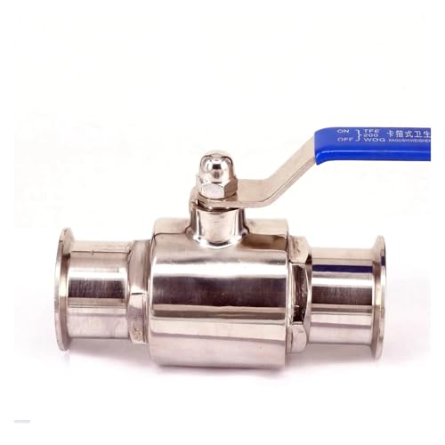 DQFOCPHHAA Fit Tube O.D 63 mm Tri Clamp 2.5" Ferrule O.D 77.5mm 304 Stainless Steel Ball Valve with Handle von DQFOCPHHAA