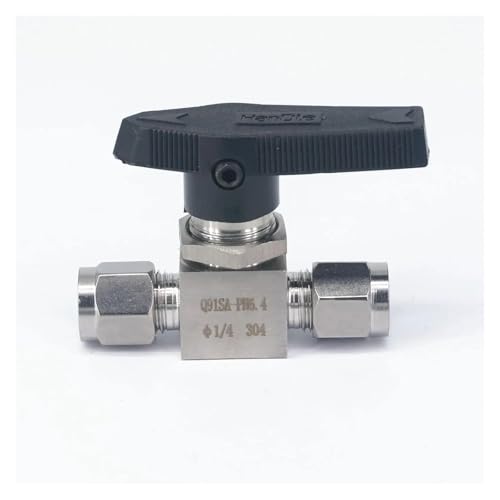 DQFOCPHHAA Fit for 1/4" inch O/D Tube 304 Stainless Steel Compression Fitting Shut Off Ball Valve 915 PSI Q91SA PN 6.4 DQFOCPHHAA Fit for 1/4" inch O/D Tube 304 Stainless Steel Compression Fitting Shut Off Ball Valve 915 PSI Q91SA PN 6.4 von DQFOCPHHAA