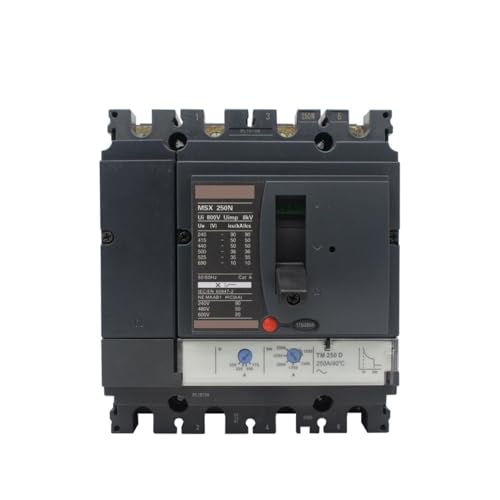 DQFOCPHHAA MCCB 4P Breaking Capacity Adjustable 250A MSX-250N Moulded Case Circuit Breaker von DQFOCPHHAA