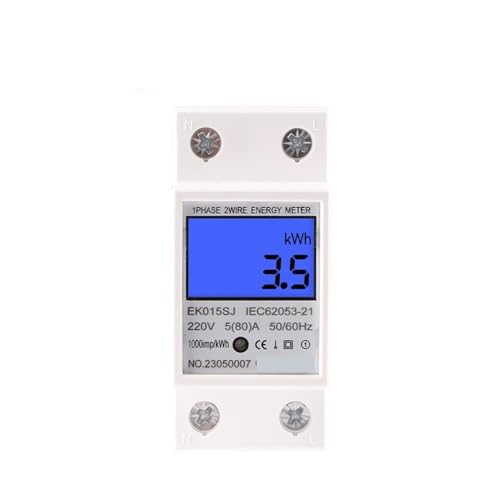 DQFOCPHHAA Single Phase LCD Digital Display Wattmeter Power Consumption Meter kWh AC 230V 220V 50Hz 60 HZ Din Rail EK015SJ DQFOCPHHAA Single Phase LCD Digital Display Wattmeter Power Consumption Meter kWh AC 230V 220V 50Hz 60 HZ Din Rail EK015SJ von DQFOCPHHAA