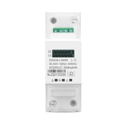 DQFOCPHHAA Single Phase Remote Control ON/Off by Rs485 65A Multi Function Din Rail Meter 90-300V Kwh Watt Hour Meter von DQFOCPHHAA
