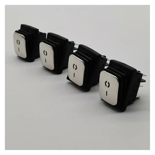 DQFOCPHHAA Waterproof and Oil Resistant Stainless Steel Ship Shaped Switch RL2-4 pin/6 pin 220V with Light, 2nd gear/3rd Gear(3,4pin-ON-Off) von DQFOCPHHAA