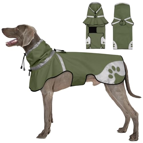 Hunderegenmantel wasserdicht – reflektierend mit elastischen Bündchen an Hals & Beinen – praktischer Regenmantel für Hunde Aller Größen Hunderegenmantel wasserdicht – reflektierend mit elastischen Bündchen an Hals & Beinen – praktischer Regenmantel für Hunde Aller Größen von DQGHQME