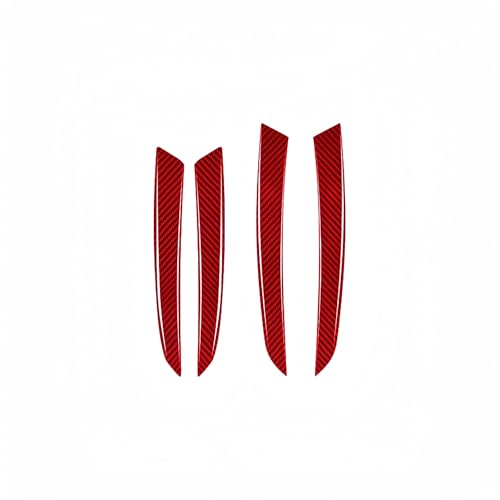 DQRG Auto-Innenverkleidung Für X5 E70 2006-2013 4PCS Carbonfaser Auto Innentür Griff Tafel Abdeckungsverkleidungsstreifen Aufkleber Auto Styling-Zubehör Interieur Zubehör(Rot) von DQRG