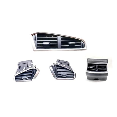 DQRG Klimaanlage Entlüftung Auto Schwarz Vorne Hinten Links Rechts Mitte Dashboard Klimaanlage Klimaanlage Outlet Vent A/C Für Citroen C4L Klimaanlage Vent Outlet(4pcs) von DQRG