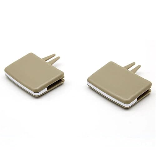 DQRG Klimaanlage Entlüftung Hinten AC Air Vent Grille Tab Clip Slider Reparatur Kit Für Mercedes Für Benz W204 C X204 GLK W212 W207 E Klasse 2007-2011 Klimaanlage Vent Outlet(Beige 2pcs) von DQRG