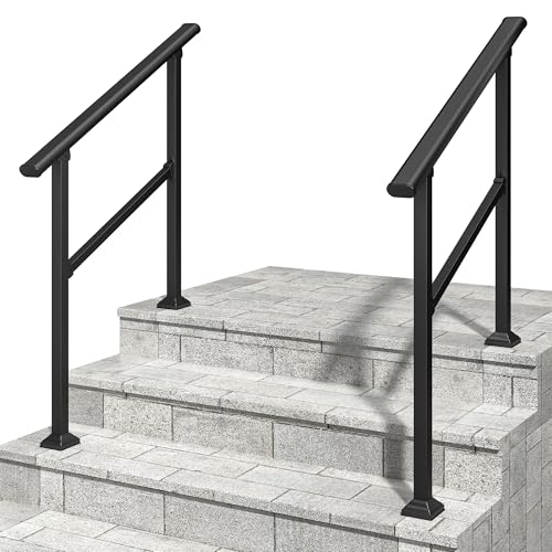 2 Pack Outdoor Handlauf Stahl 2-3 Stufen Treppenhandlauf Schwarz Handläufe für Außentreppen Schmiedeeisen Handlauf Flexible Front Veranda Handlauf für Betontreppen oder Holztreppen 2 Pack Outdoor Handlauf Stahl 2-3 Stufen Treppenhandlauf Schwarz Handläufe für Außentreppen Schmiedeeisen Handlauf Flexible Front Veranda Handlauf für Betontreppen oder Holztreppen von DQSPDBD