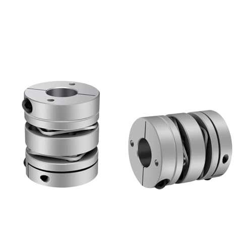 1PC D19L26 Aluminum alloy double diaphragm coupling elastic connector D19mm L26mm ball screw step servo motor encoder computer(5x5) von DQTWFJDZH