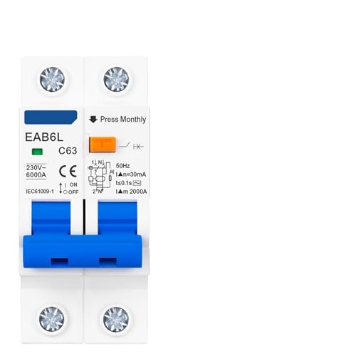 2P C Type AC230V MCB Leakage Protector RCBO Overload Short Circuit Protection Residual Current Circuit Breaker Switch RCCB RCD(20A) von DQTWFJDZH
