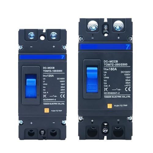 2P DC MCCB TOM7Z 1000V DC Solar Molded Case Circuit Breaker MCCB Overload Protection Switch Protector for Solar Photovoltaic PV(125A) von DQTWFJDZH