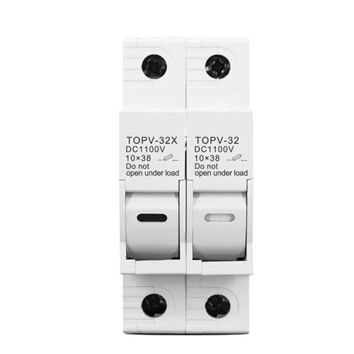 2P Parallel DC Fuse Holder 10 x 38 mm High Voltage Solar PV 1100 V TOPV-30 Basis Photovoltaik System Protection Protector gpV (mit LED) von DQTWFJDZH